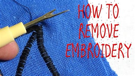 Is there a way to remove embroidery, or is it just a thread of imagination?